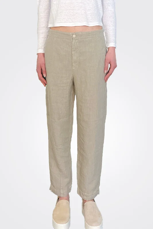 Linen Pocket Pants - Pearl Grey