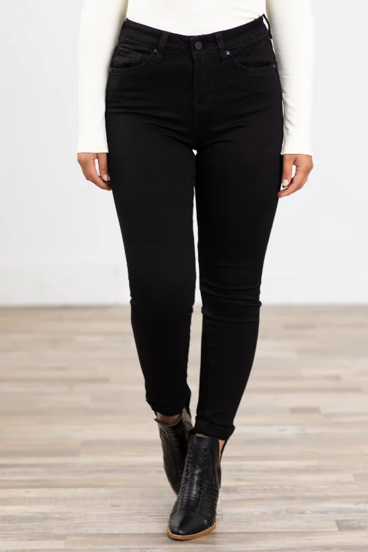 Mica Black High Rise Ankle Skinny Jeans