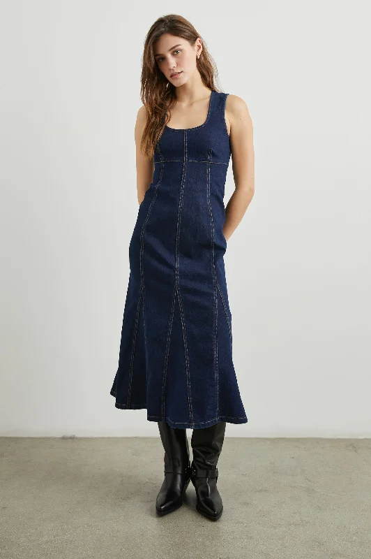 MINNA DRESS - RINSE INDIGO