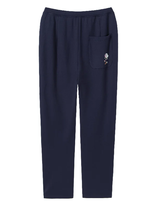 Navy Cropped Lounge Pants