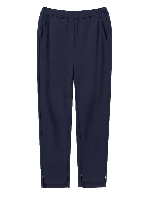 Navy Cropped Lounge Pants