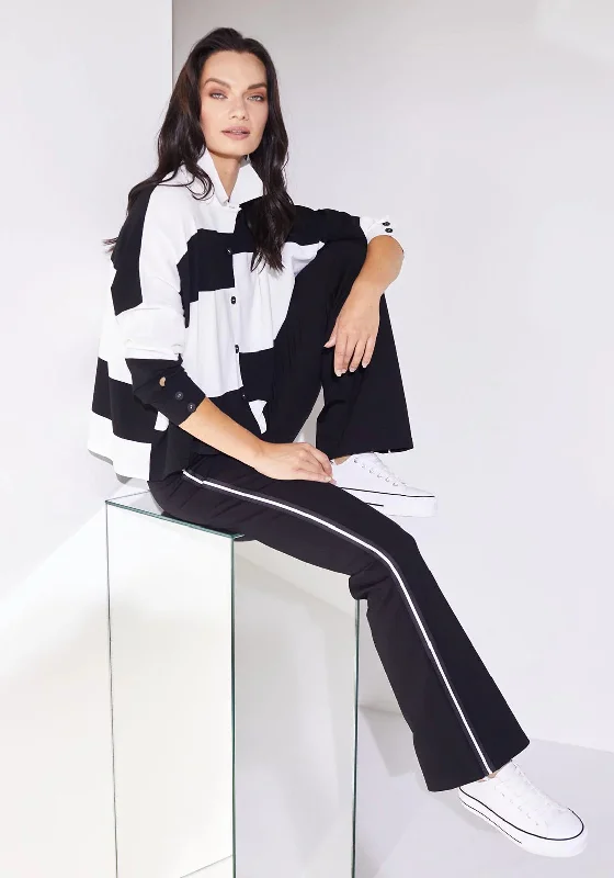 Naya Black/White Trim Trousers