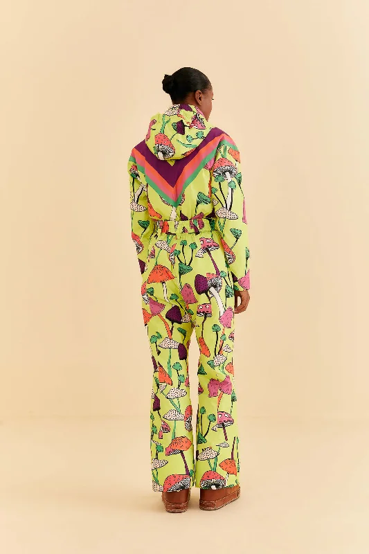 Lime Green New Mushroom Ski Jumpsuit