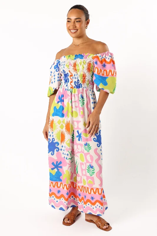 Nigella Off Shoulder Jumpsuit - Multi