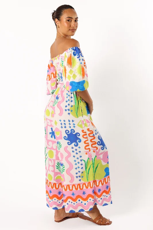 Nigella Off Shoulder Jumpsuit - Multi