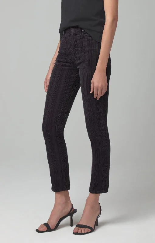 Olivia High Rise Slim Fit (Cosmic Grey Courduroy)