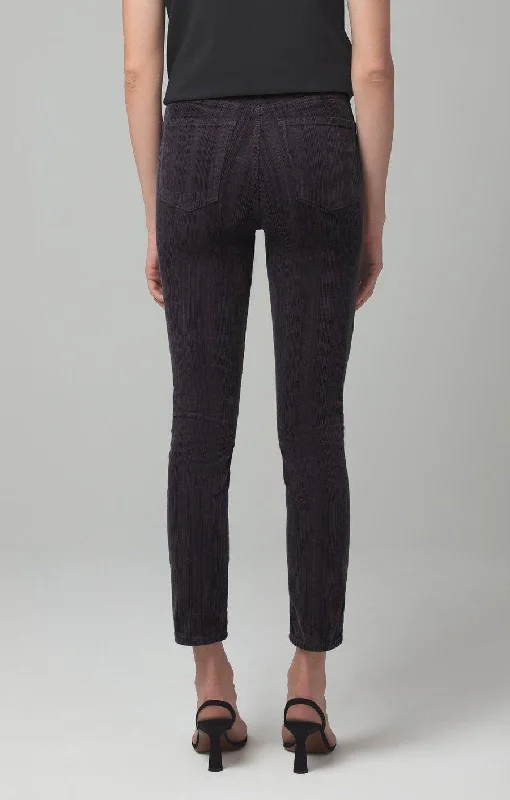 Olivia High Rise Slim Fit (Cosmic Grey Courduroy)