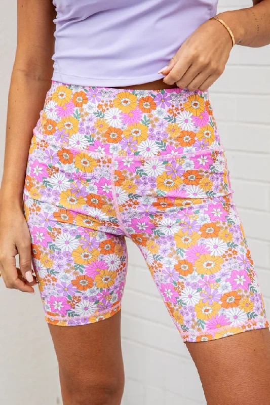 On The Bright Side Floral Biker Short FINAL SALE