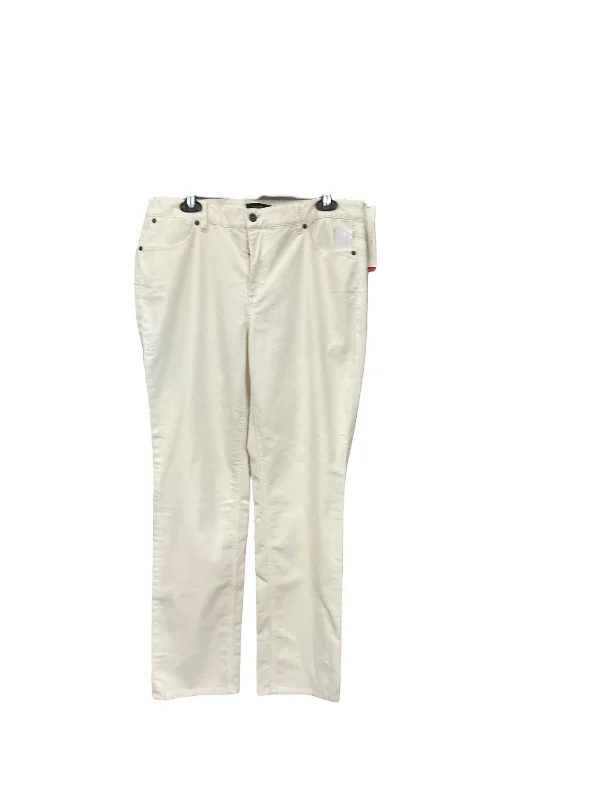 Pants Corduroy By Talbots In Ivory, Size: 12