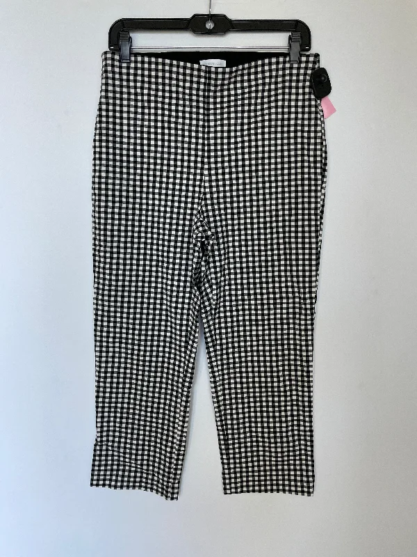 Pants Cropped By Charter Club In Checkered Pattern, Size: 10