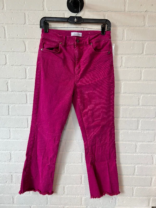 Pants Cropped By Loft In Pink Denim, Size: 2