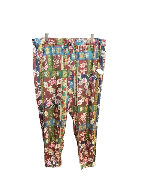 Pants Joggers By Johnny Was In Floral Print, Size: 14