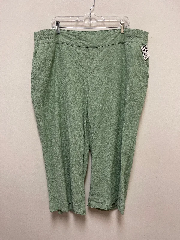 Pants Linen By Lane Bryant In Green, Size: 22