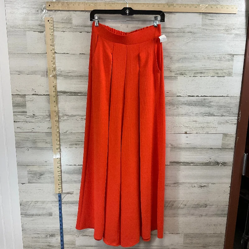 Pants Wide Leg By YO-YO 5 In Orange, Size: M