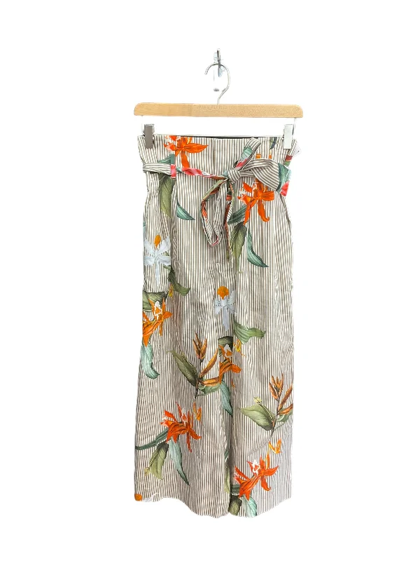 Pants Wide Leg By Zara In Floral Print, Size: 2