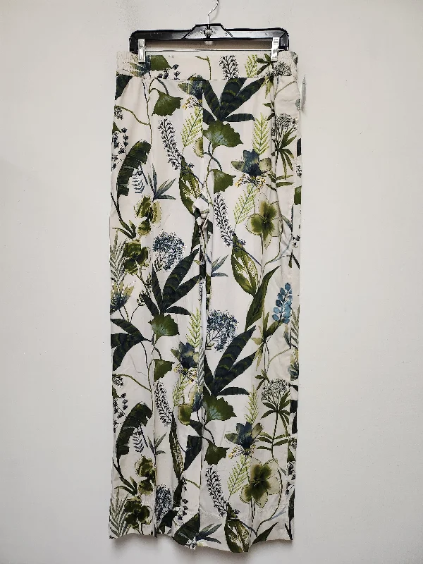 Pants Wide Leg By Zara In Tropical Print, Size: 12