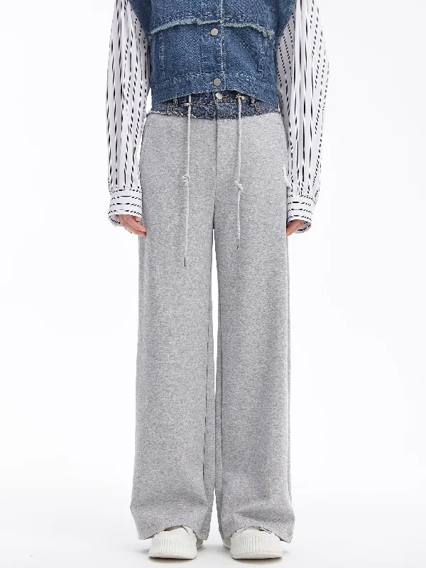 Patchwork Sweatshirt Pants