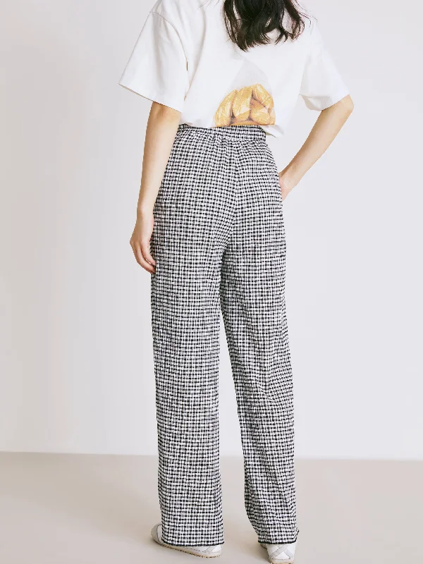 Plaid Pleated Pants