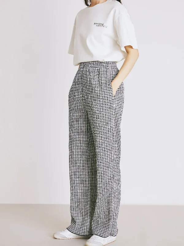 Plaid Pleated Pants