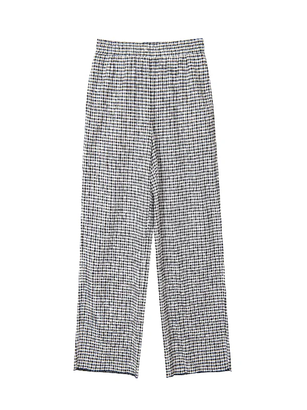 Plaid Pleated Pants