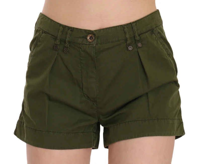 PLEIN SUD  Mid Waist 100% Cotton Mini Women's Shorts