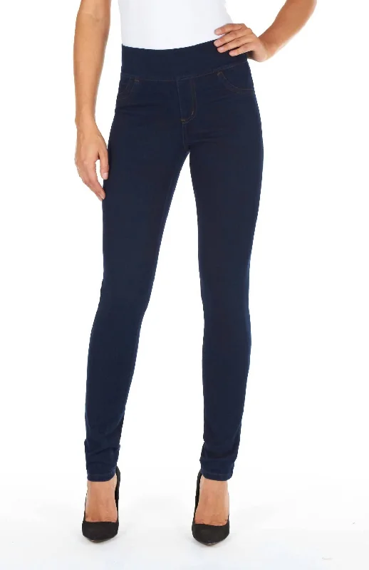 Pull-On Slim Ankle Jegging In Indigo