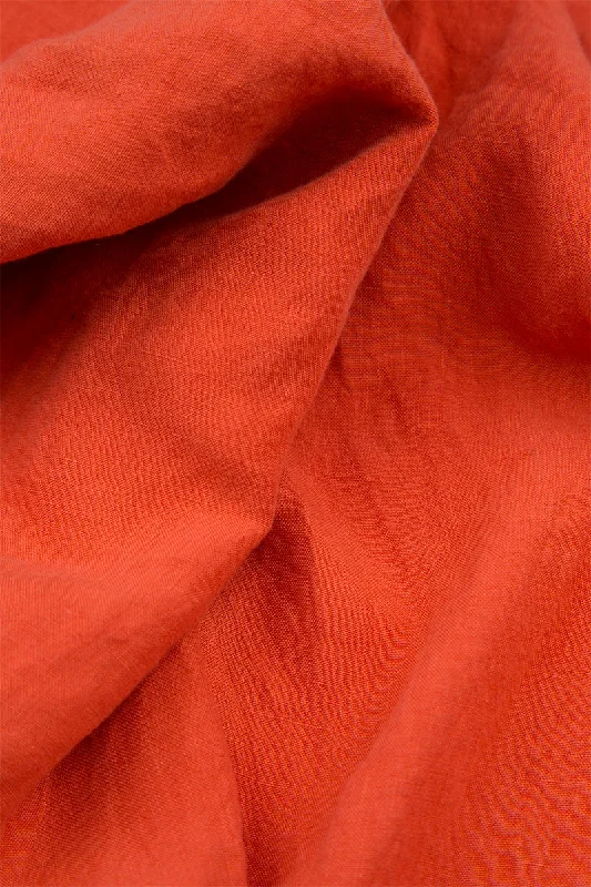 Pure New Orange Linen Trousers