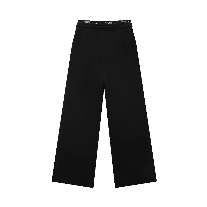 'R' Cut-out Black Sweatpants