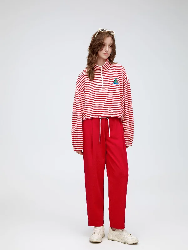 Red Harlequin Knit Pants