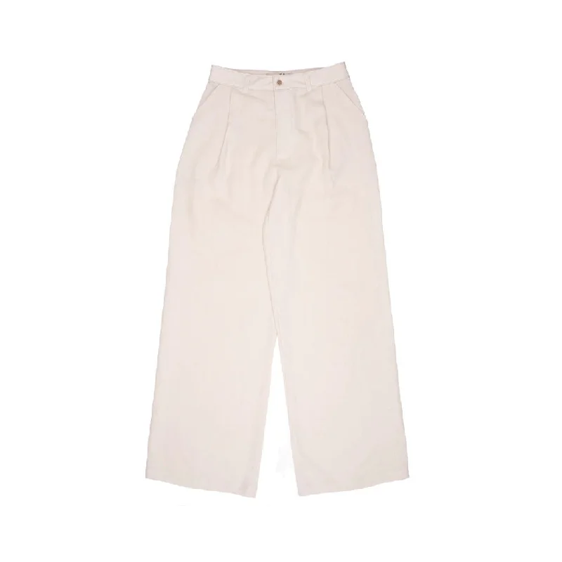 Relaxed Pleated Trouser (Ecru)