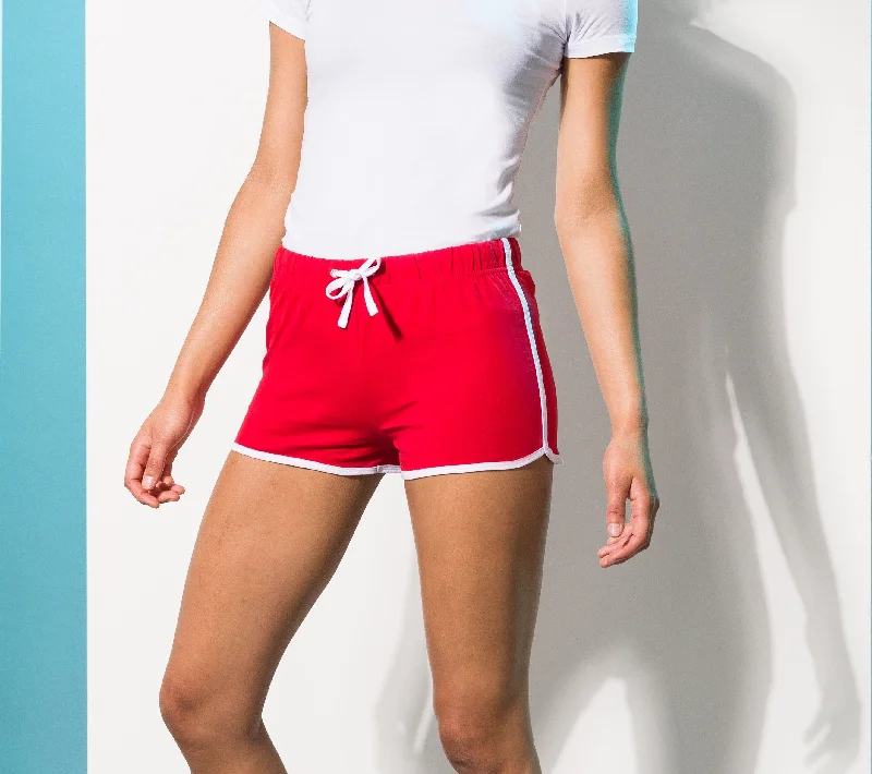 Women's Retro Shorts | BLACK/WHITE