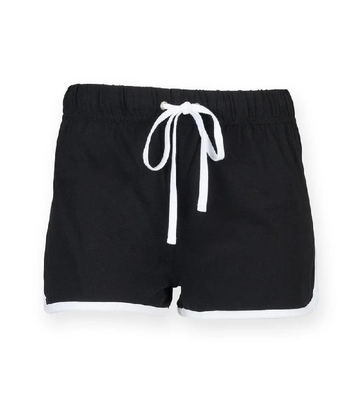 Women's Retro Shorts | BLACK/WHITE