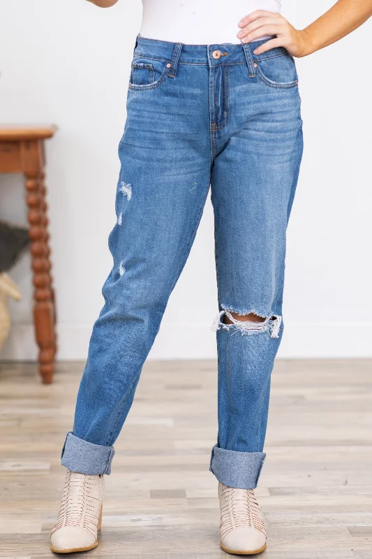 Rewash Super High Rise Boyfriend Fit Jeans