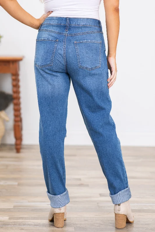 Rewash Super High Rise Boyfriend Fit Jeans