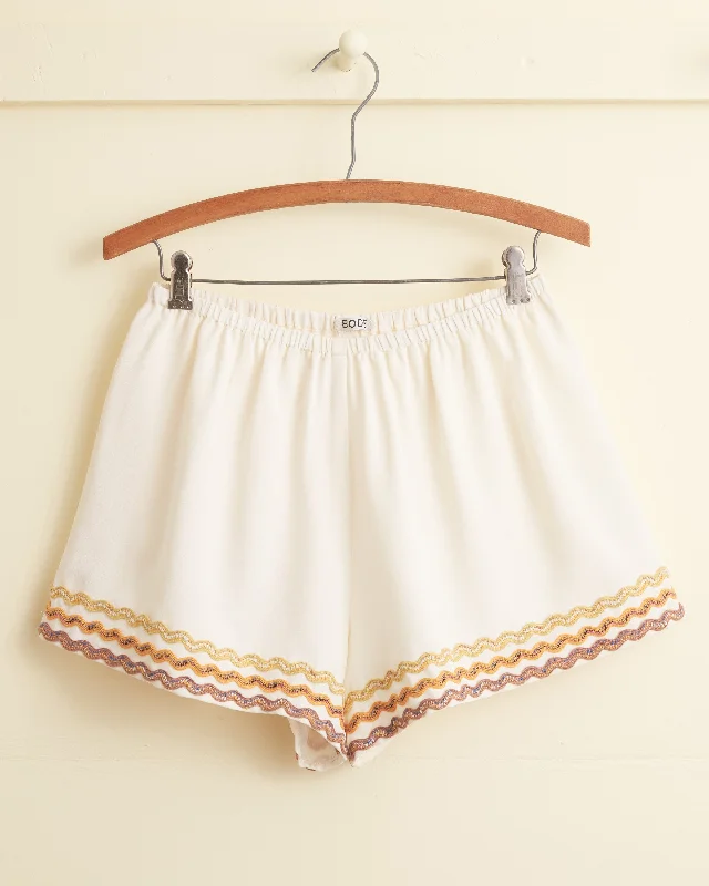 Rickrack Hem Tap Shorts