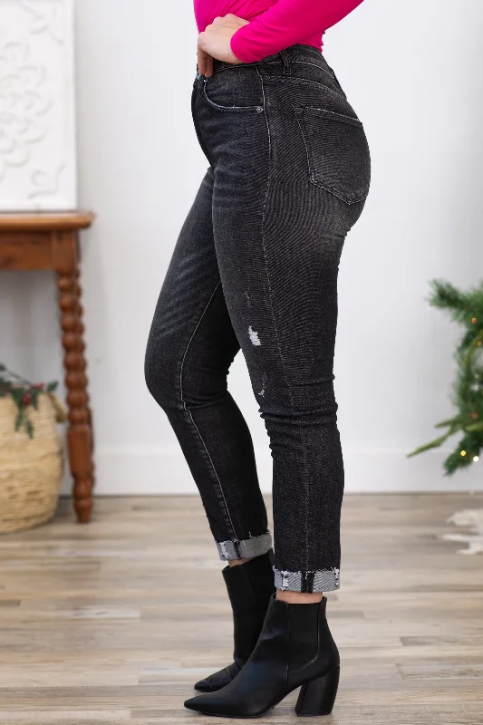 Risen Black High Rise Vintage Skinny Jeans