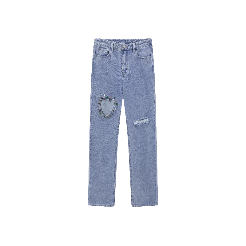 'ROMA Crystal Heart' Jeans