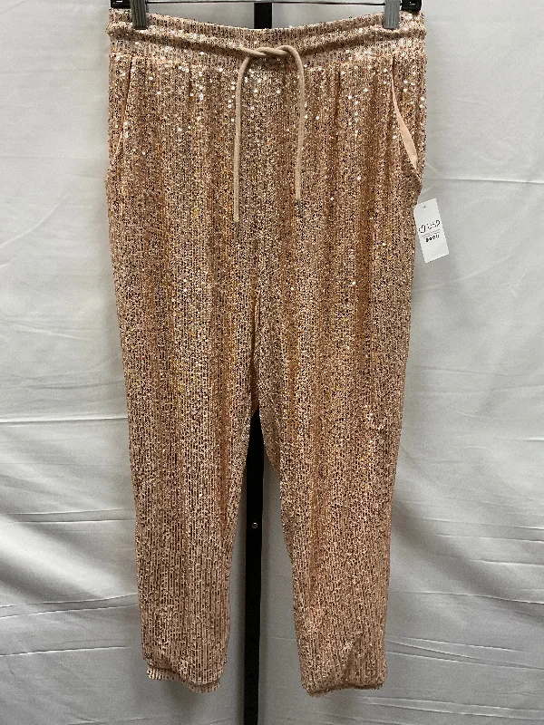 Rose Gold Pants Joggers Clothes Mentor, Size M