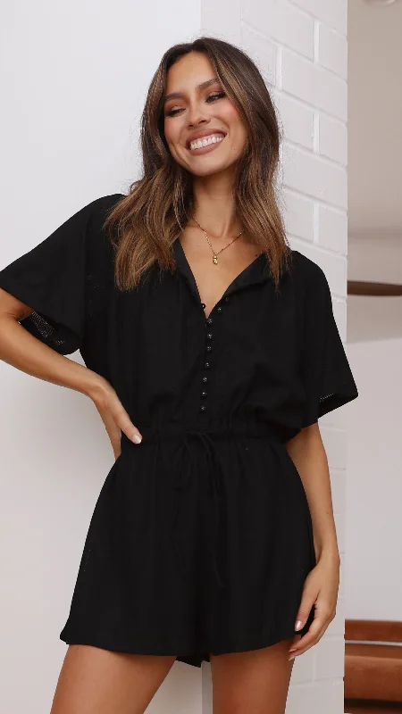 Santorini Playsuit - Black