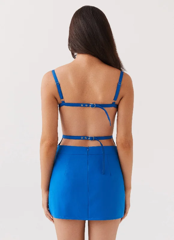 Sarah Mini Skirt - Cobalt