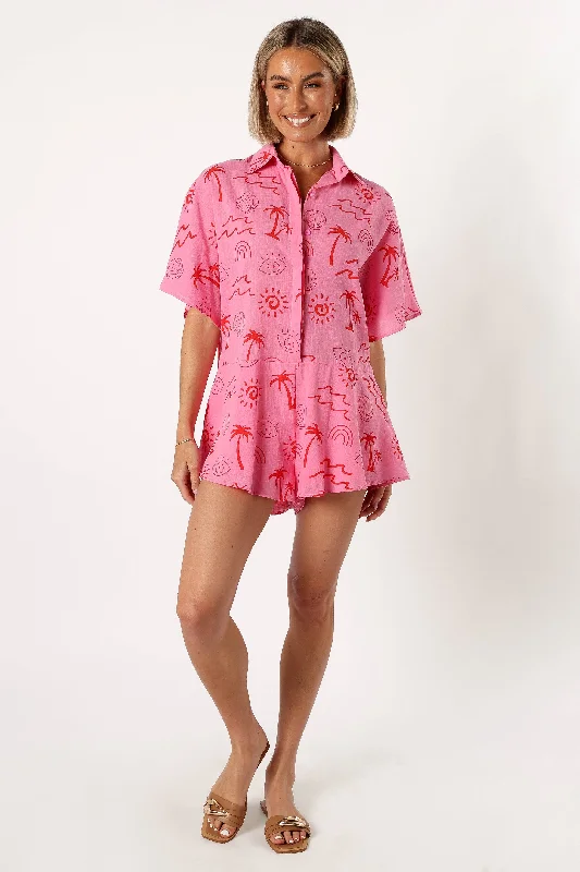 Sebastian Playsuit - Pink Print