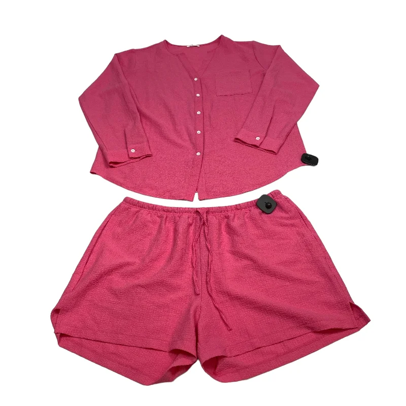 Shorts Set By Clothes Mentor In Pink, Size: Xl