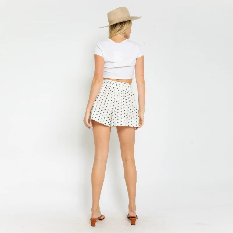 Shorts (White Navy Dot)