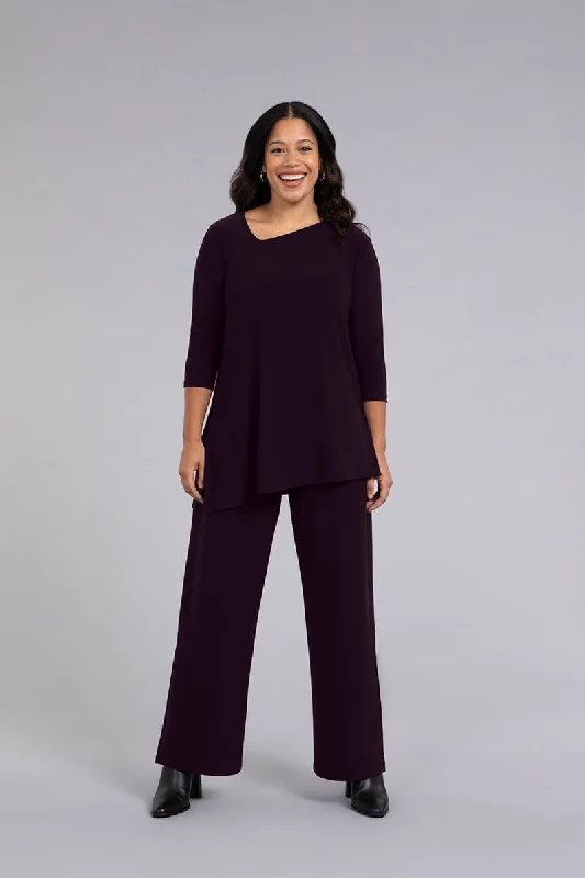 Side Slit Wide Pant | Currant