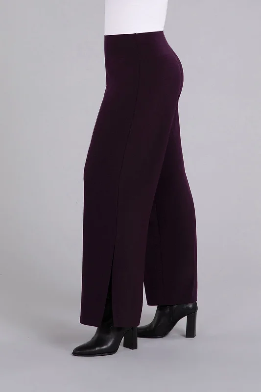 Side Slit Wide Pant | Currant