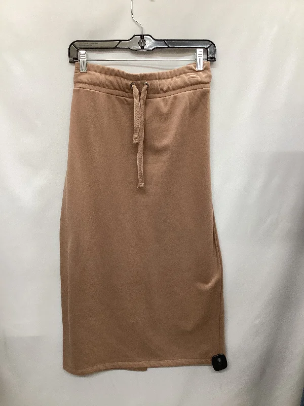 Skirt Maxi By Calvin Klein In Tan, Size: L