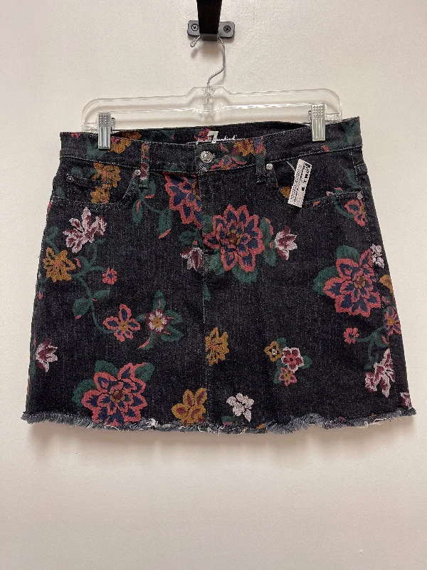 Skirt Mini & Short By 7 For All Mankind In Floral Print, Size: 10