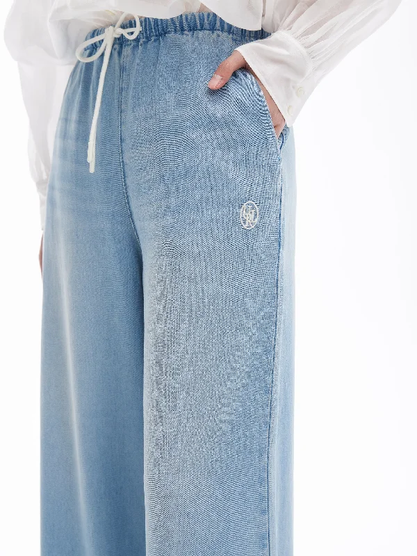 Slouchy Draped Tencel Jeans