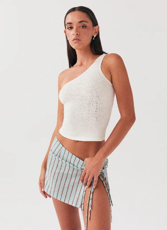 Summer Retreat Mini Skirt - Coastal Stripe