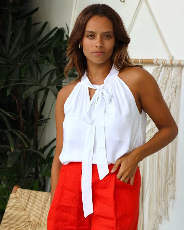 Tali Short - Red Linen